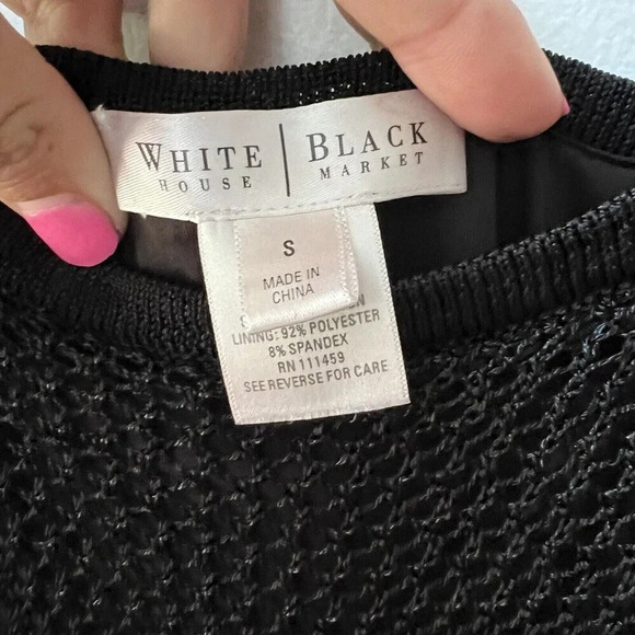 White House Black Market Crochet Layered Sleeveless Top Womens Sz S Sexy Tank - Picture 2 of 13